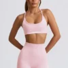 Super Sculpt Seamless Mini Shorts in Powder Pink
