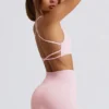 Super Sculpt Seamless Mini Shorts in Powder Pink