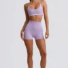 Super Sculpt Seamless Mini Shorts in Soft Lilac
