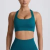 Super Sculpt Seamless T-Back Sports Bra in Teal