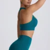 Super Sculpt Seamless T-Back Sports Bra in Teal