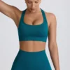 Super Sculpt Seamless T-Back Sports Bra in Teal