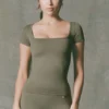 Super Sculpt Seamless T-Shirt in Light Green