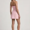 Talina Sweetheart-Neck Strapless Structured Mini Dress in Soft Pink