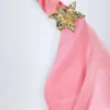 Taveuni Cowl-Neck Hardware-Detail Maxi Dress in Pink Orchid Print