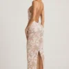 Tavira Embellished Scoop-Neck Backless Maxi Dress in Ivory