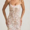 Tavira Embellished Scoop-Neck Backless Maxi Dress in Ivory