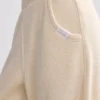 Terry Towelling Wide-Leg Joggers in Cream
