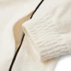 Terry Towelling Zip-Up Cropped Sweatshirt in Ivory