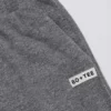 Textured Cotton Button Low-Rise Wide-Leg Joggers in Dark Grey