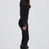Thermal Base-Layer Jumpsuit in Black Leopard