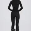 Thermal Base-Layer Jumpsuit in Black Leopard