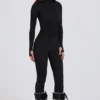 Thermal Base-Layer Jumpsuit in Black Leopard