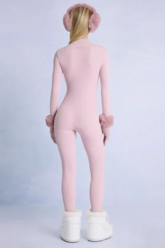 Thermal Base-Layer Jumpsuit in Powder Pink