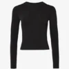 Thermal Long Sleeve Top in Black