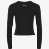 Thermal Long Sleeve Top in Black