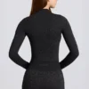 Thermal Long Sleeve Top in Black Leopard