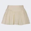 Thia Bow-Detail Broderie Anglaise Mini Skirt in Ivory