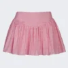 Thia Bow-Detail Broderie Anglaise Mini Skirt in Soft Pink