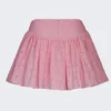 Thia Bow-Detail Broderie Anglaise Mini Skirt in Soft Pink