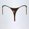 Tierra Thong Bikini Bottoms in Bronze Gold