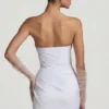 Tirza Ruched Corset Mini Dress in White
