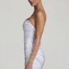 Tirza Ruched Corset Mini Dress in White