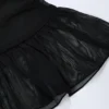 Tobago Hardware-Detail Ruffled Mid-Rise Mini Skirt in Black