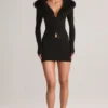 Tova Knit Mid-Rise Mini Skirt in Black
