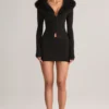Tova Knit Mid-Rise Mini Skirt in Black