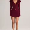 Tova Knit Mid-Rise Mini Skirt in Wine