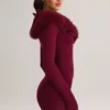 Tova Knit Mid-Rise Mini Skirt in Wine