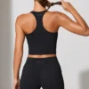 Twist Waist Mini Shorts with Pockets in Black