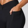 Twist Waist Mini Shorts with Pockets in Black