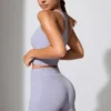 Twist Waist Mini Shorts with Pockets in Periwinkle