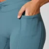 Twist Waist Mini Shorts with Pockets in Stone Blue