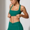 Twist Waist Mini Shorts with Pockets in Teal