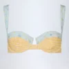 Vallibona Underwired Balconette Bikini Top in Yellow Gingham