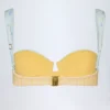 Vallibona Underwired Balconette Bikini Top in Yellow Gingham