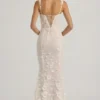 Vasanta Embellished Appliqué Soft-Scoop Corset Gown in White
