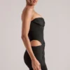 Veda Bandeau Bodycon Mini Dress in Black