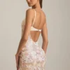 Velena Embellished Camisole Bodycon Mini Dress in Ivory