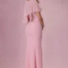 Velina Chiffon Cape in Blush Pink