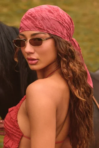 Ventura Headscarf in Red Print