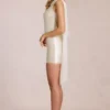 Venya Draped Mini Dress in Ivory