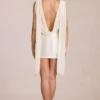 Venya Draped Mini Dress in Ivory