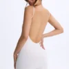 Vera Modal Sweetheart-Neck Low-Back Unitard in White