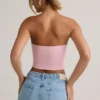 Verna Modal Strapless Crop Top in Baby Pink
