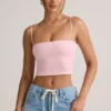Verna Modal Strapless Crop Top in Baby Pink