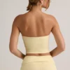 Verna Modal Strapless Crop Top in Buttercream Yellow
